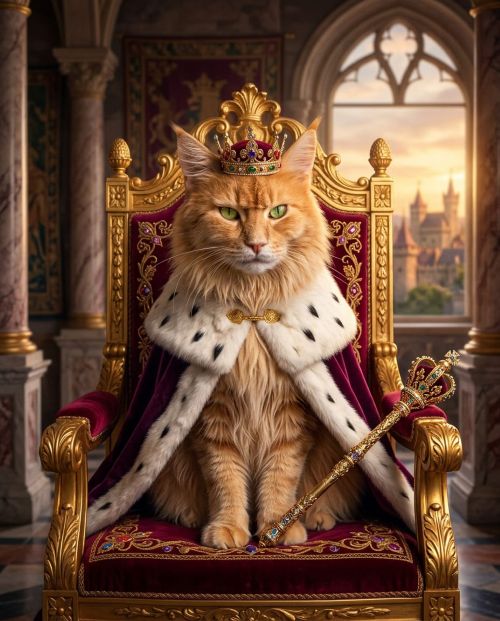 Refined royal AI pet portrait
